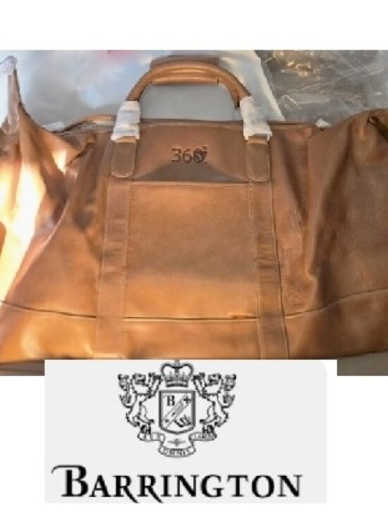 Barrington Handbags - New $795 Barrington 360 Superb Leather Delta Cabin Duffle Travel Carry On Bag